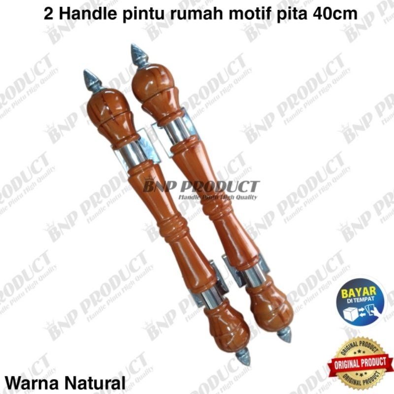 Gagang pintu / Handle pintu minimalis model terbaru variasi kayu jati panjang 40cm