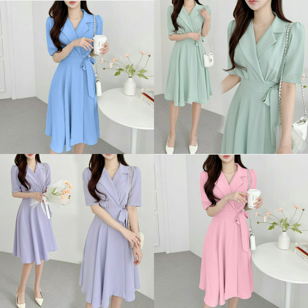 BJfashionwanita / Dress Arsyela / Dress / Dress Polos / Dress Obi / Obi Polos / Dress Obi Polos / Ob