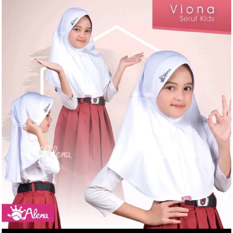 HIJAB ANAK SEKOLAH SERUT ALENA 1-7TAHUN