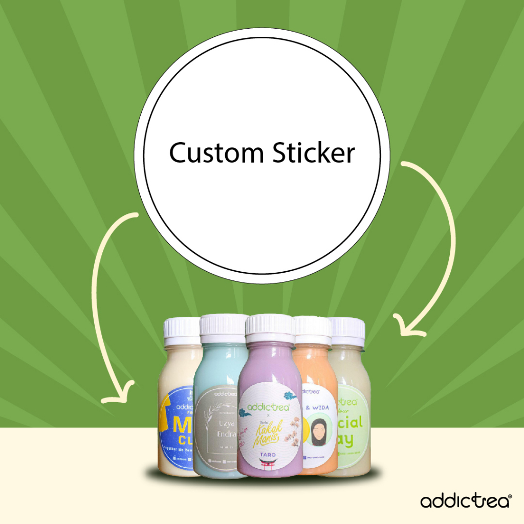 

Addictea Special Milktea Custom Stiker 80 ml | Party Size