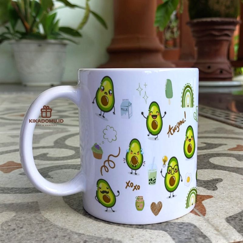 

Avocado cute mug gift box alpukat cangkir lucu keramik