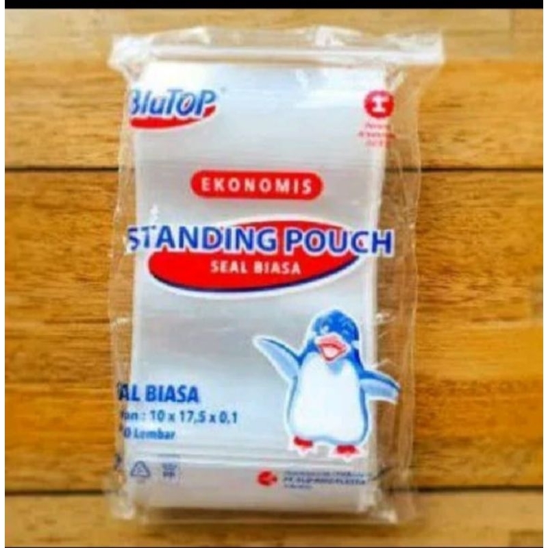 STANDING POUCH 10X17 BLUTOP &PLASTIK KLIP