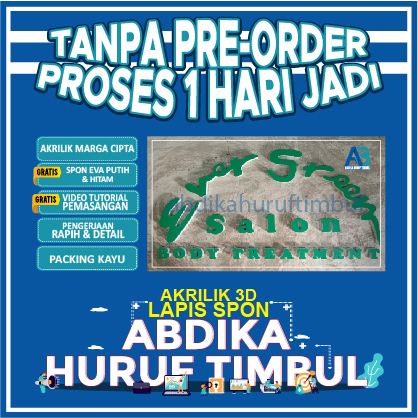 HURUF TIMBUL AKRILIK CUSTOM 3 DIMENSI OUTDOOR INDOOR NOMOR RUMAH MURAH