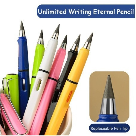 

Pensil Ajaib HB 0.5mm Tanpa Batas / Eternal Pencil Pensil Ajaib Tanpa Rautan + Penghapus Unlimited Untuk Menulis Menggambar / Pena Perlengkapan Alat Tulis Sekolah Anak Sketsa High Tech Serbaguna [MF]