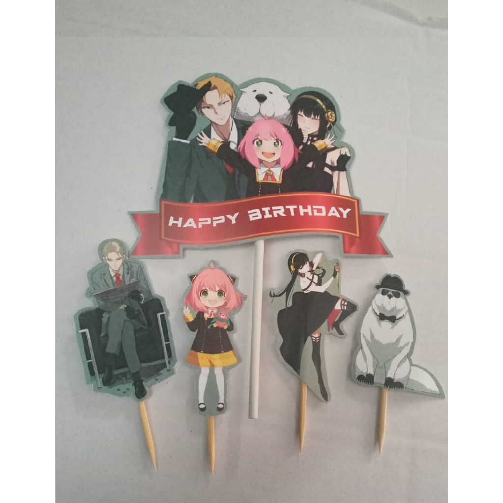 TOPPER AMINE HIASAN KUE KERTAS ANIME