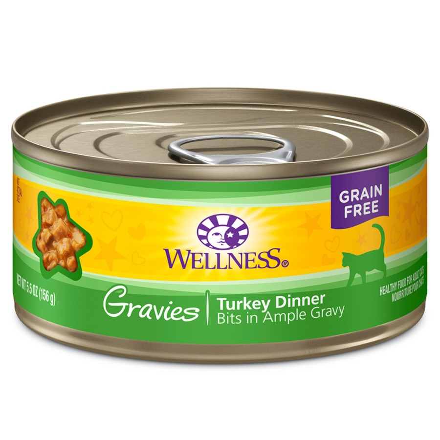 WELLNESS Cat Gravies Turkey Dinner - 5.5oz- Cat Food