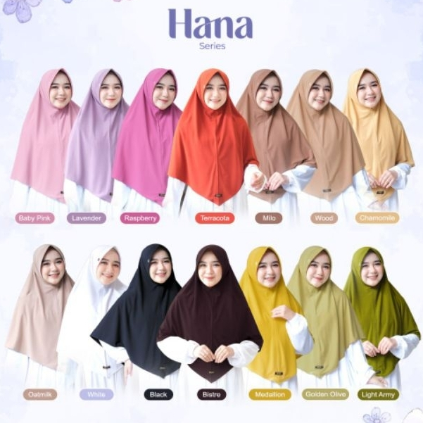 HANA DAFFI HIJAB BERGO PET ANTEM JUMBO SYARI ADEM NYAMAN DAILY JILBAB INSTAN