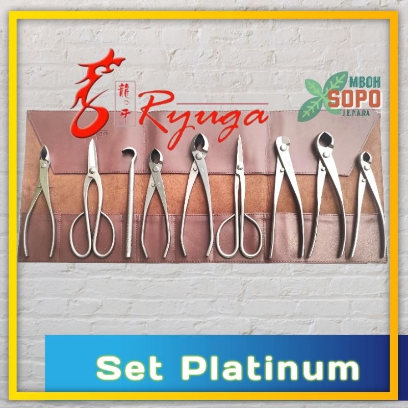 Alat Bonsai Stenlis, merk RYUGA SET PLATINUM, Original