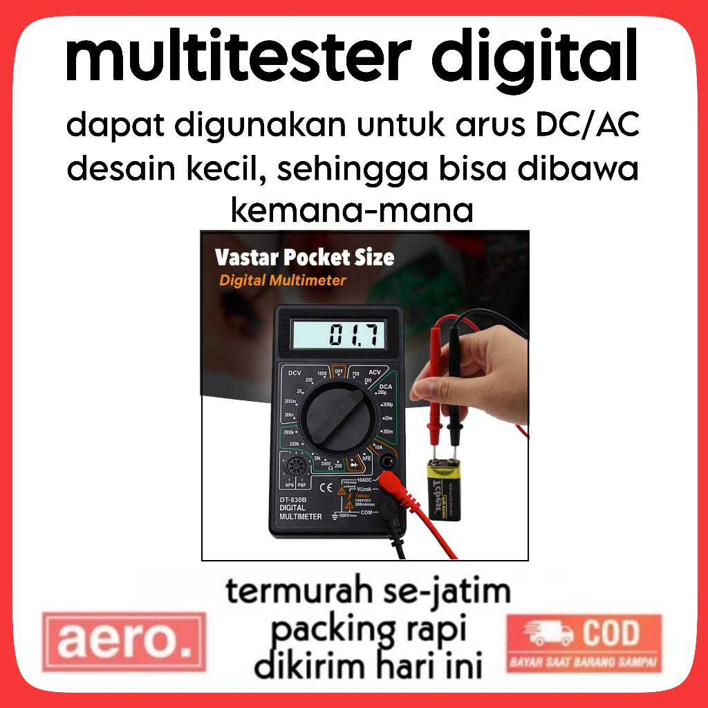 avometer digital multitester avo meter pengukur voltase
