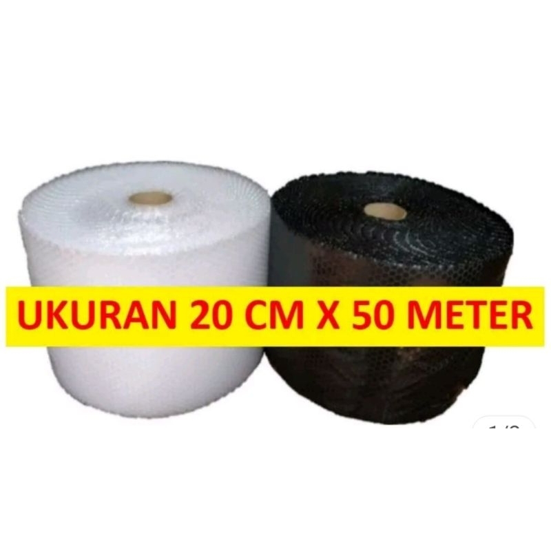 

buble wrap tebal putih dan hitam 20cm X 50m