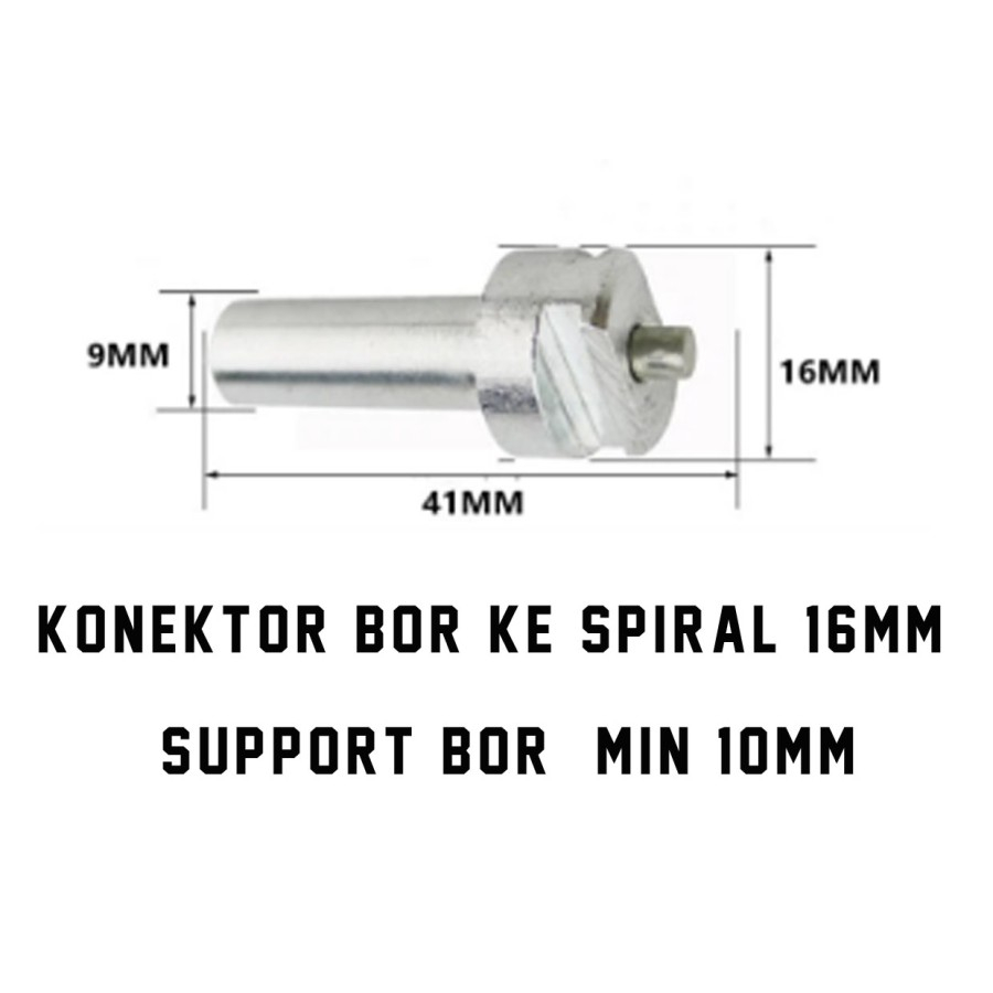 8pcs Set Kepala Kawat Pembersih Pipa Mampet Ukuran 16mm Adaptor Bor