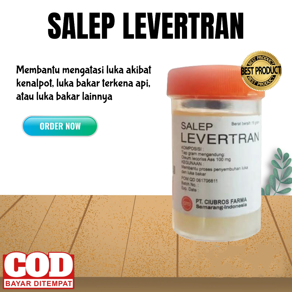 Levertran Salep - Salep Levertran Bpom 15gr Mengobati Luka Bakar - Levertran Cream