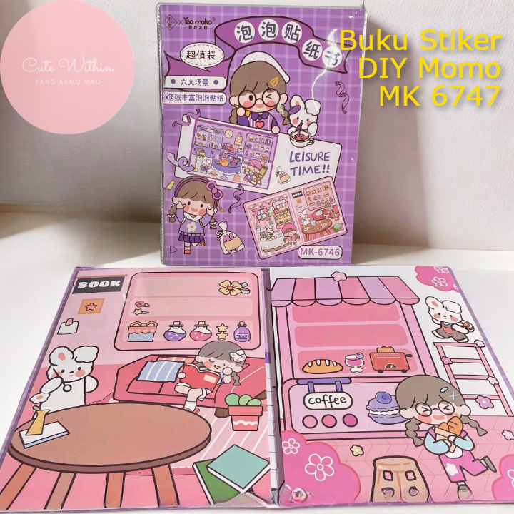 

Stiker DIY MOKO MK 6747 - label plastik standing viral lucu sepack anak perempuan scrapbook journal diary