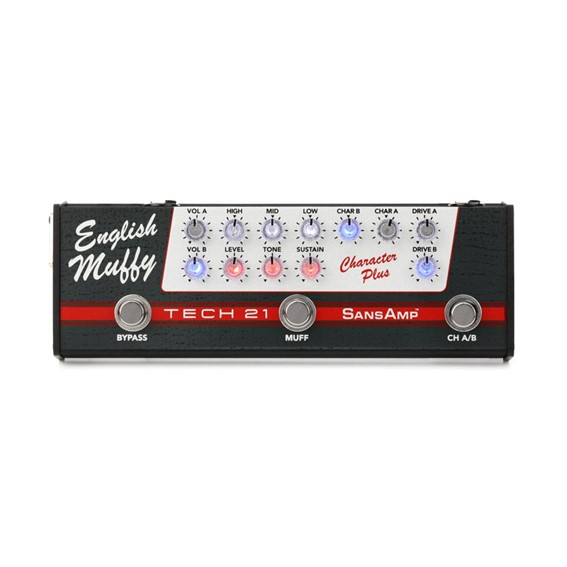 Tech 21 SansAmp Character Plus - English Muffy HiWatt-style Big Muff-style Pedal Efek Gitar