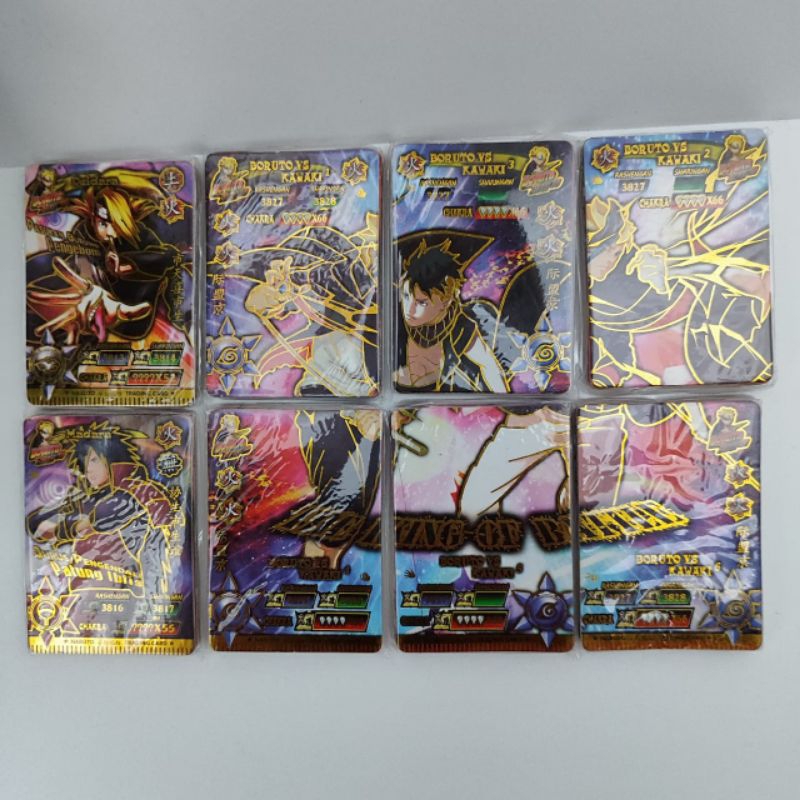 Kartu Boruto Emas Isi 21 lembar