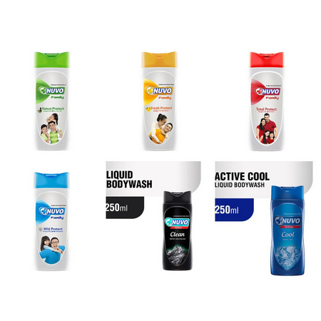 [MT] Sabun cair NUVO family botol 250ml / body wash