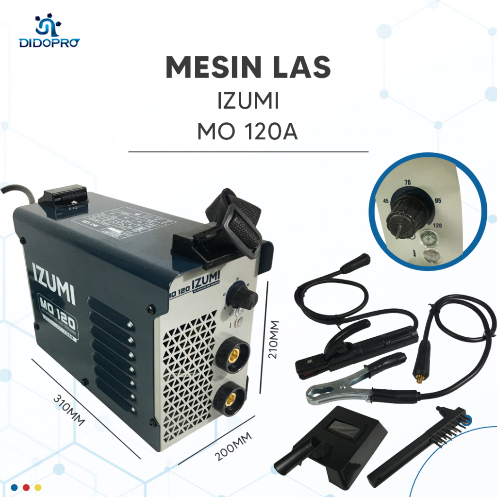 Mesin Las Listrik Izumi MO 120 450Watt - Trafo Las Inverter Izumi MO120 A 450 watt MMA IGBT
