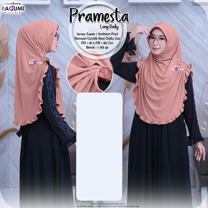 Hijab Instant Jilbab Kerudung Raqumi Pramesta Long Rumana Bergo Instan Terbaru Kekinian Model Hamida