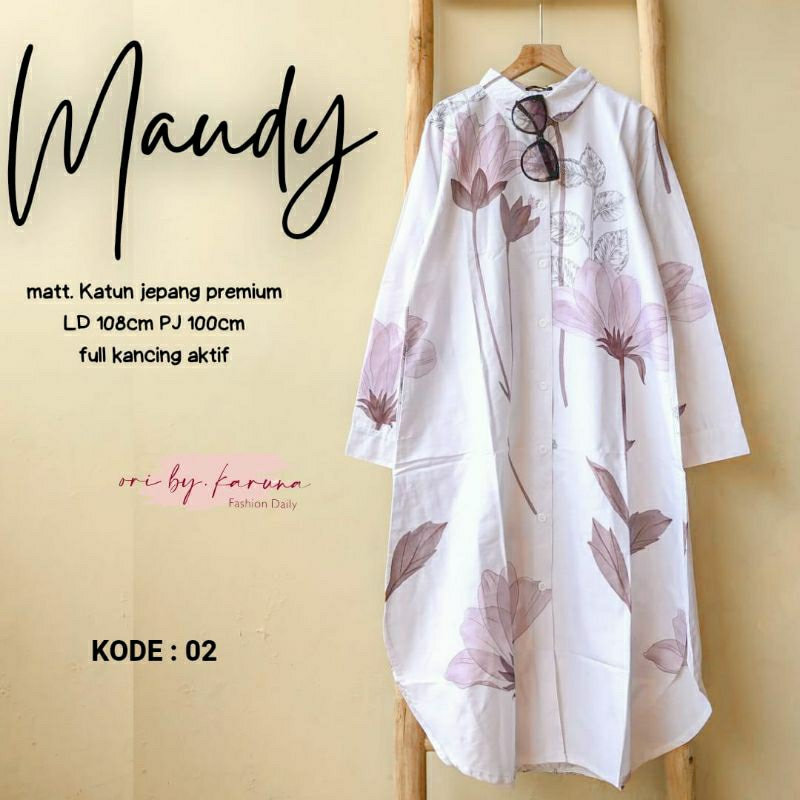 MAUDY LONG TUNIK KODE 02 BAHAN KATUN JEPANG