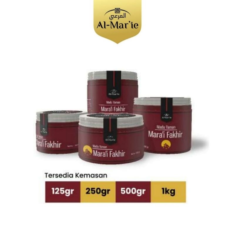 

Madu Yaman Mara'i Fakhir Murni Asli Timur Tengah Original Al Mar'ie Premium Pure Honey 125, 250 dan 500 Gram