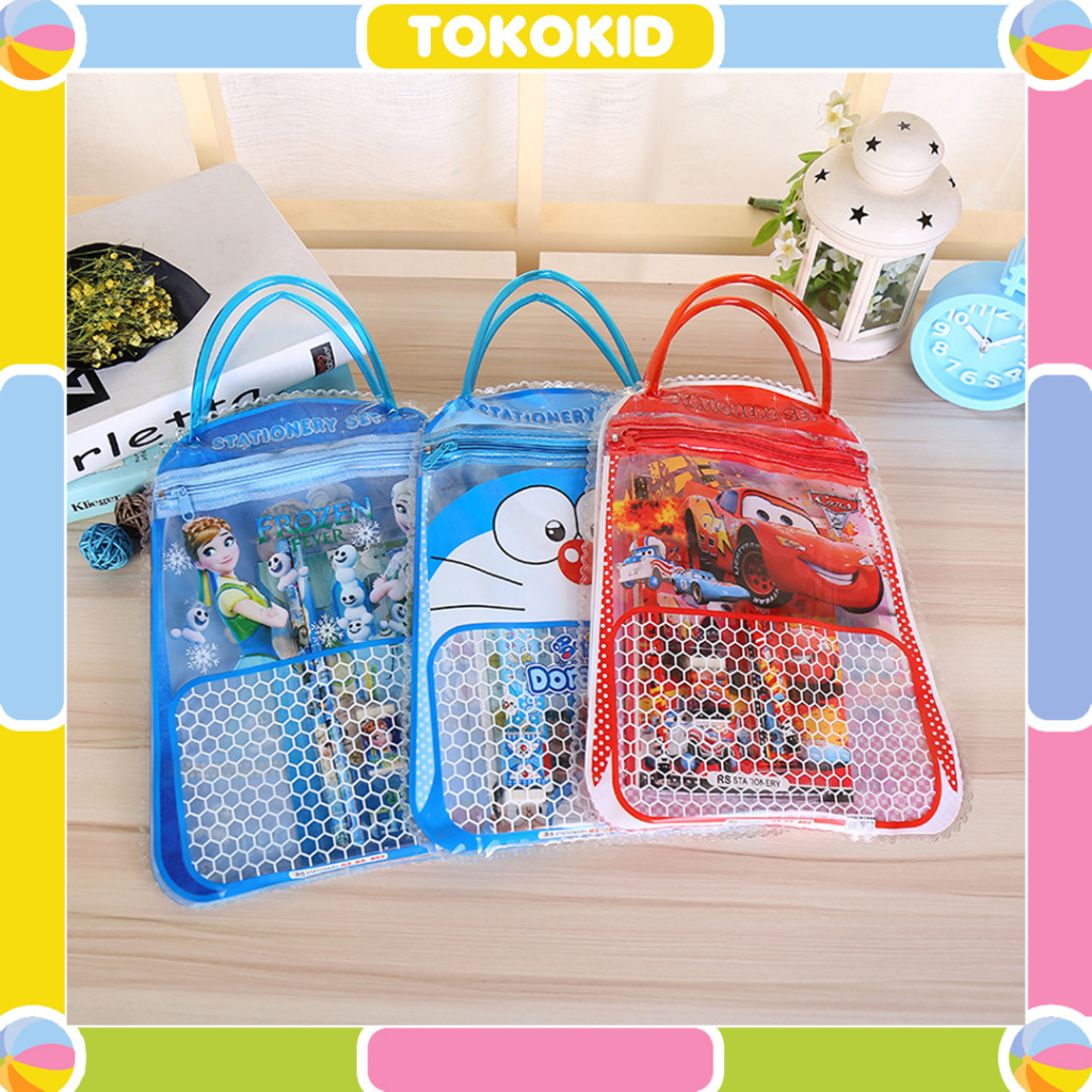 

STATIONARY SET FREE BAG / SET ALAT TULIS ANAK SEKOLAH MOTIF KARTUN STY05