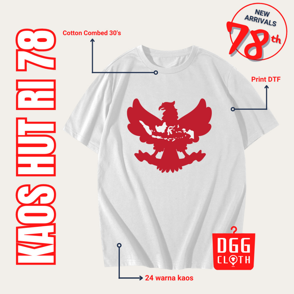 Kaos HUT RI Kemerdekaan 78, Baju HUT RI Kemerdekan 78 Type 4