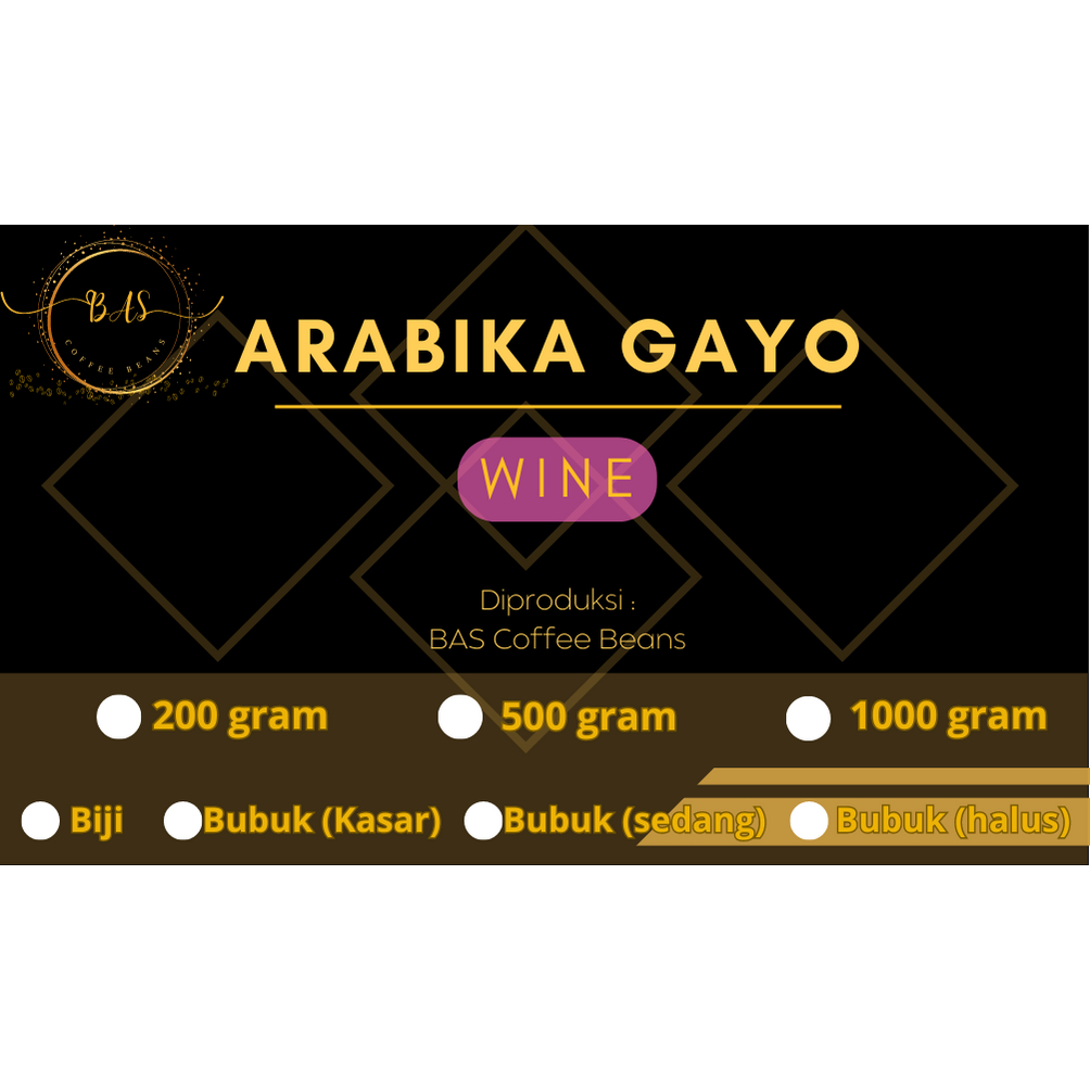 

KOPI ARABIKA GAYO | WINE | SINGLE ORIGIN 200 GRAM, 500 GRAM, 1 KG | KOPI BUBUK | BIJI KOPI | KOPI GAYO | KOPI ACEH