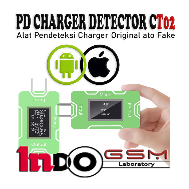 JC PD CHARGER DETECTOR JCID CT02 JCID CT01 PD Charger Detector Alat Cek Adapter Original or Fake