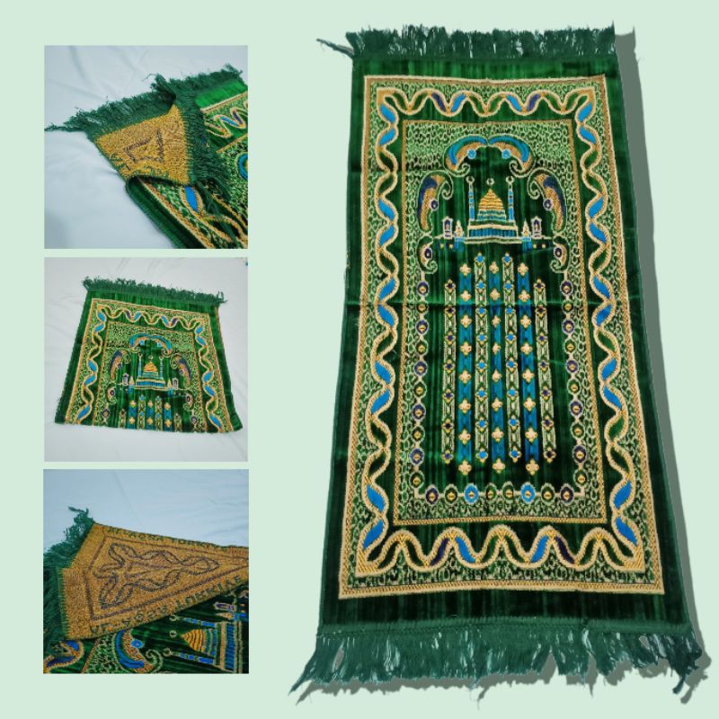 Sajadah Al-Aqsa Turkiye Bludru Bulu Halus Tebal Motif Masjid