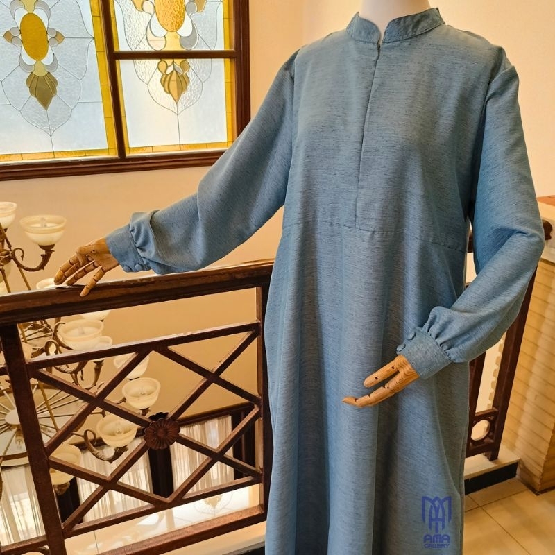 Home Long Dress Gamis Panjang bahan katun madinah premium adem ama gallery polos
