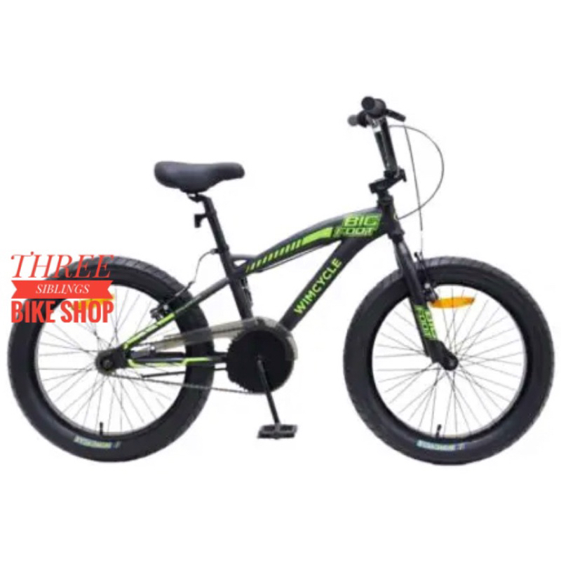 SEPEDA BMX WIMCYCLE  BIGFOOT SOLID SERIES 20 INCH BLACK GREEN BAN JUMBO 3.0
