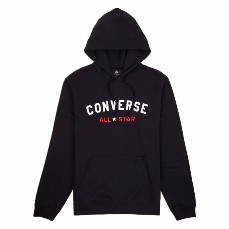 HOODIE CONVERSE ALL STAR EB LOGO ORIGINAL BLACK