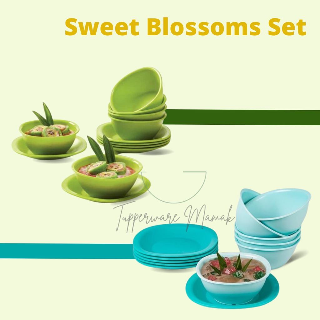tupperware sweet blossom set  mangkok piring kecil mpasi