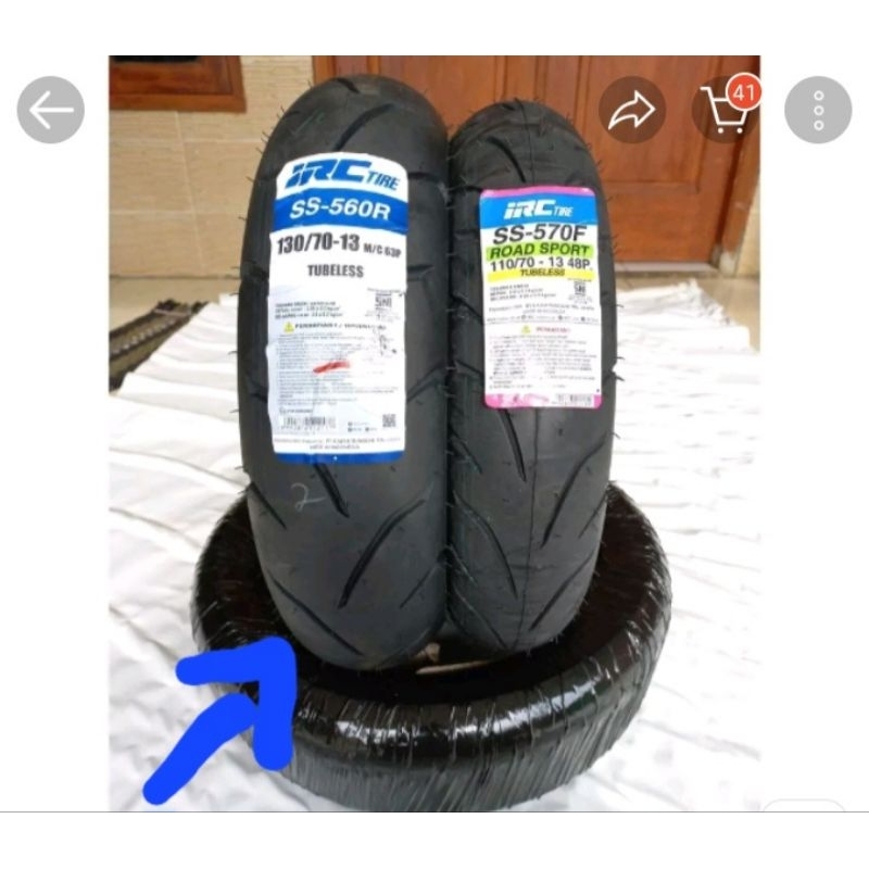 ban luar irc 130/70- 13 tubles ori pcx 160 belakang ori type 560 & 007