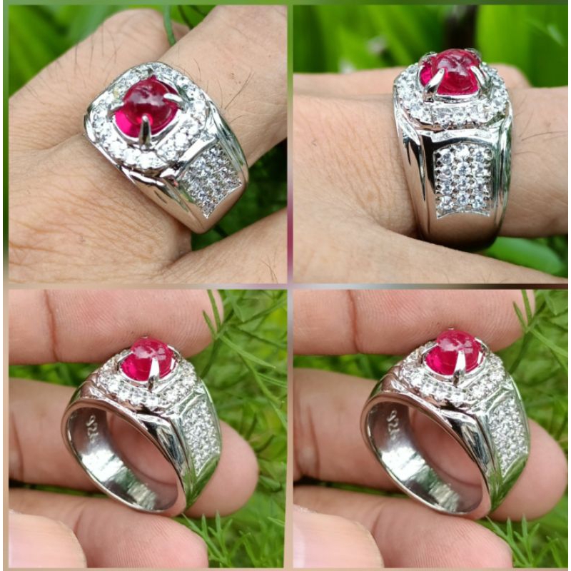 CINCIN BATU AKIK MERAH DELIMA SIAM MD BANGKOK ASLI