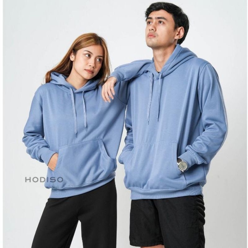 ASNH Hoodie POLOS Warna Biru Denim Unisex // Hoodie Polos // Polosan Terbaru Hoodie Denim // Sweater