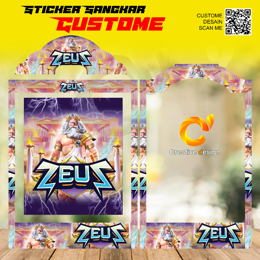 STICKER DECAL SANGKAR KOTAK KIPAS CUSTOME ZEUZ