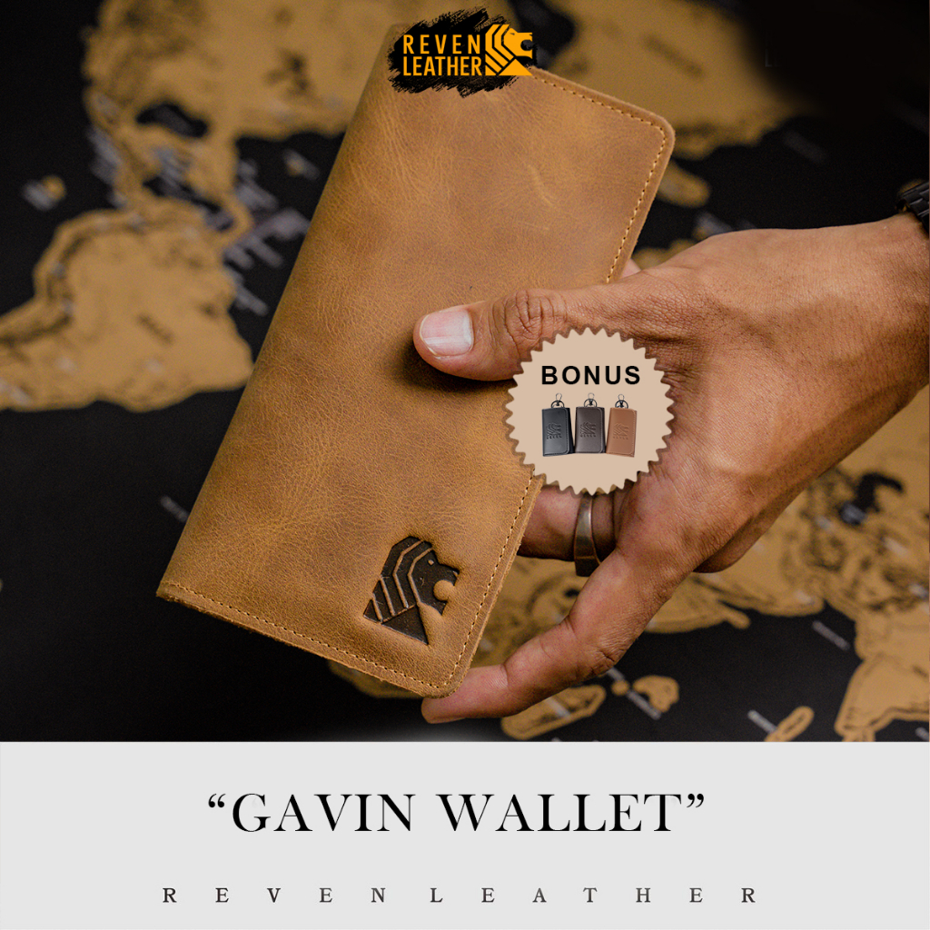 Dompet Pria Dompet Kulit Dompet Kartu Reven Gavin Dompet Panjang