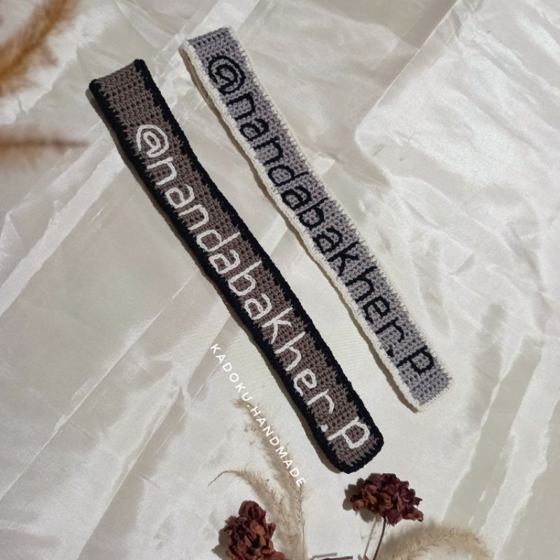 Tag koper | Penanda koper rajut | Tag koper rajut | Custom nama koper rajut | Name tag rajut