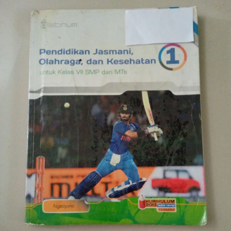Buku Pendidikan Jasmani Olahraga Kesehatan untuk SMP kelas 7 Preloved/bekas dipakai