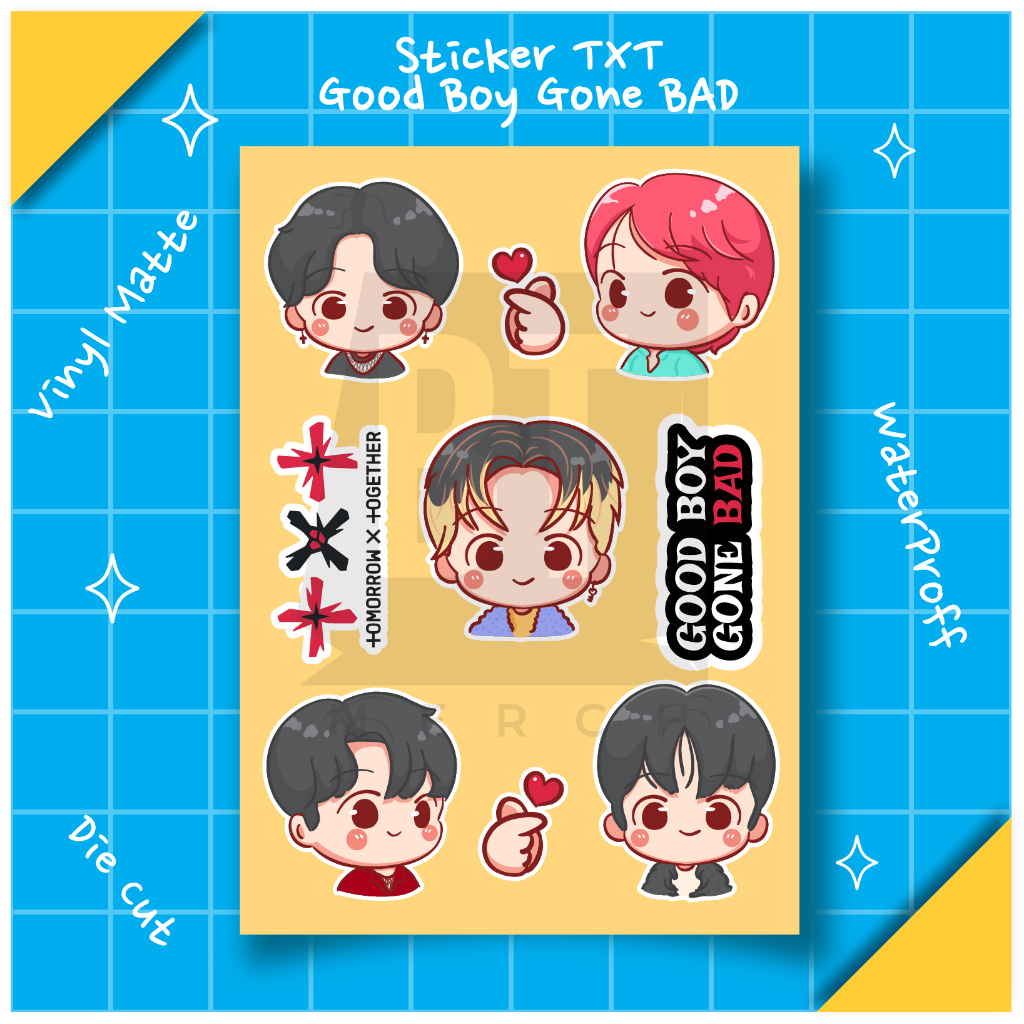 

STB01 - Sticker deco TXT Tomorrow by together glossy anti air