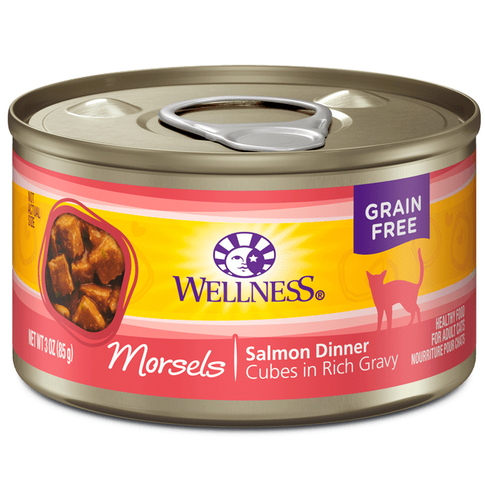 Wellness Morsels Salmon Dinner Wet Cat Food 3oz
