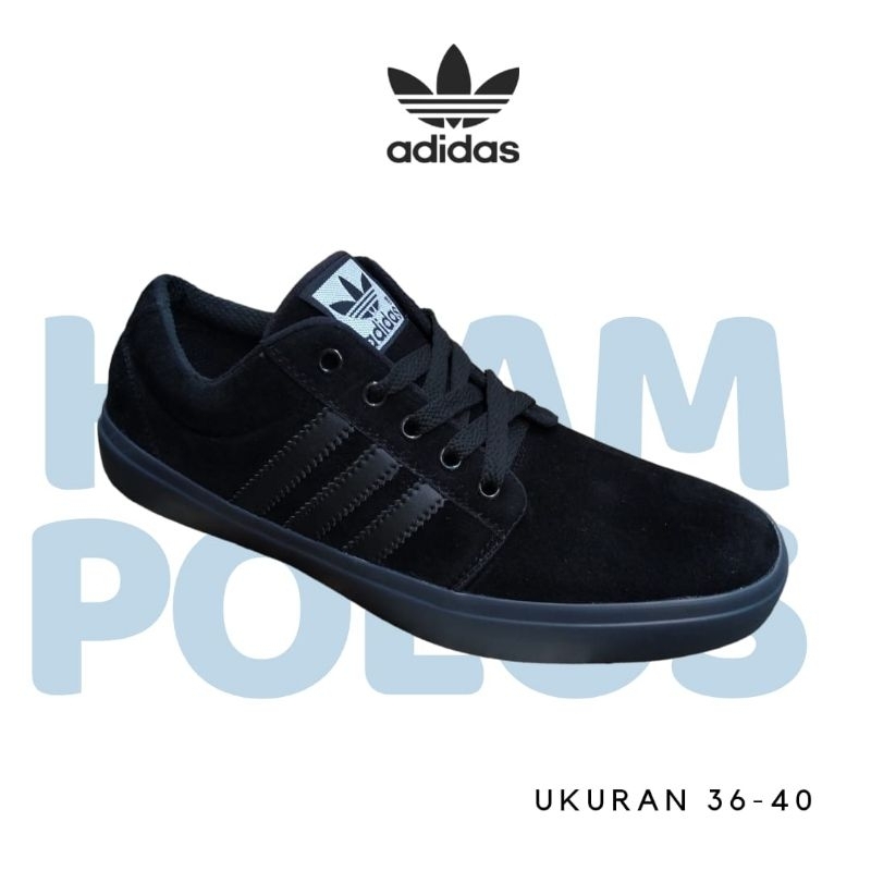 sepatu Adidas Hitam Polos