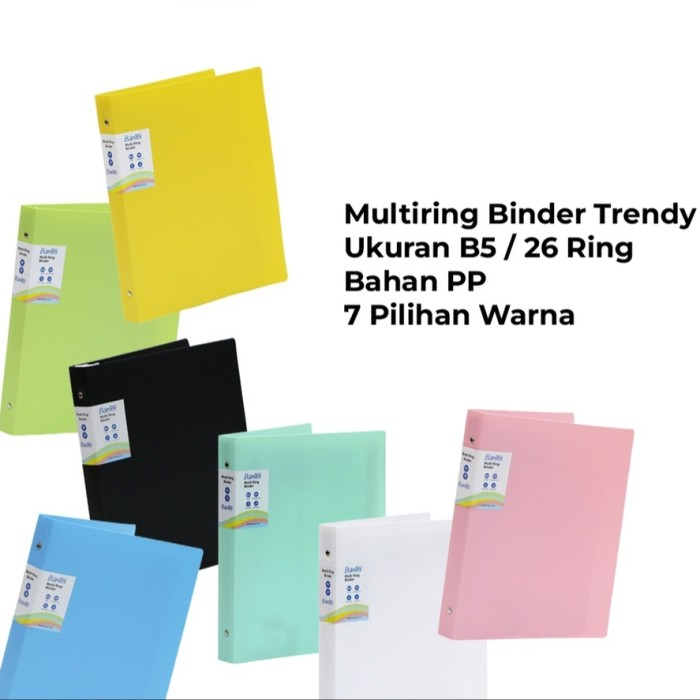 

Bantex B5 Trendy Multi Ring Binder 20 Hole 3126