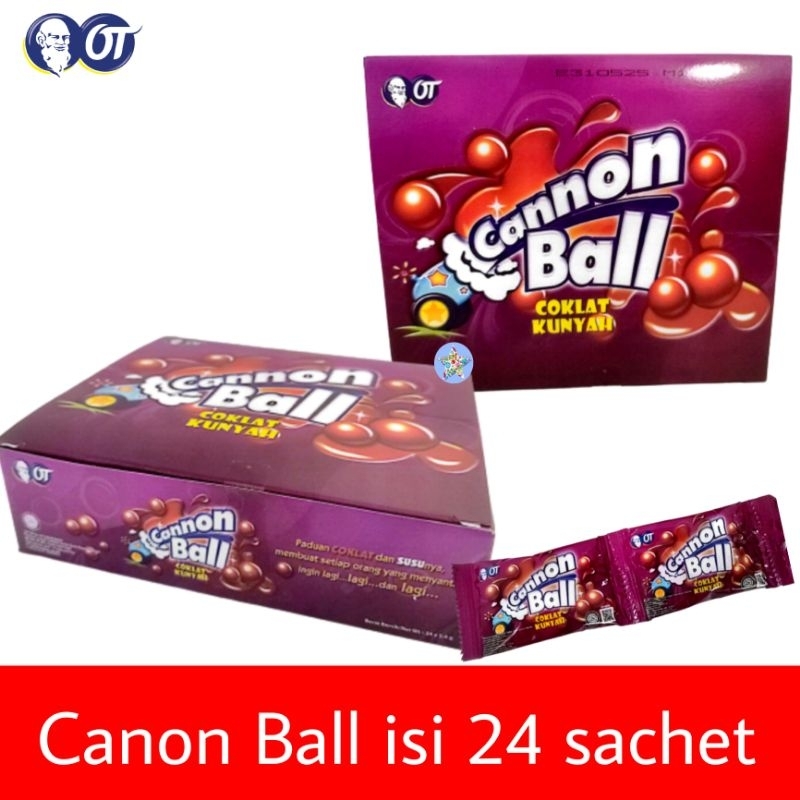 

OT Canon Ball permen coklat isi 24sachet