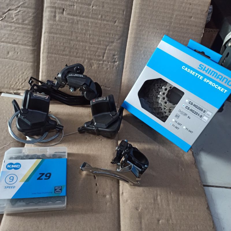 Groupset 3 x 9 Speed Grup set Sepeda mix Shimano