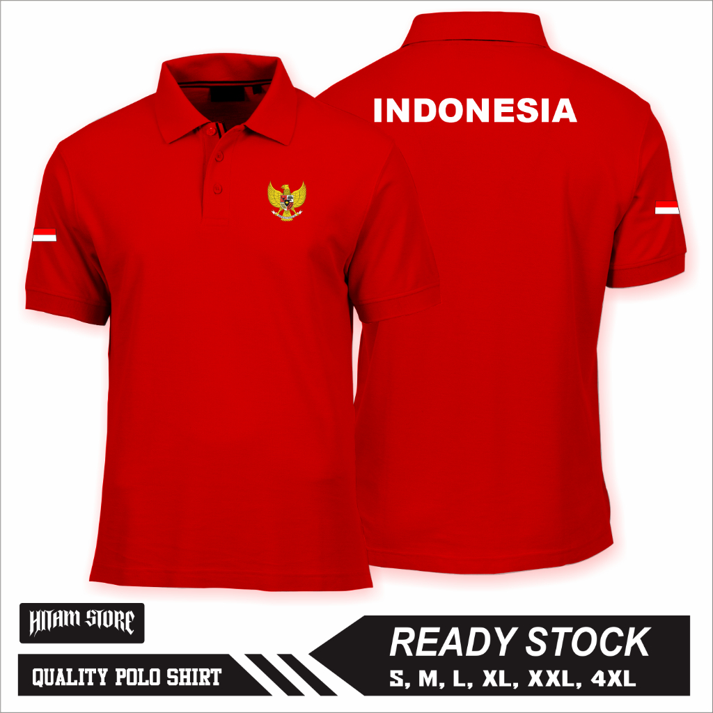 Polo Shirt Kaos Polo Kerah Hut Kemerdekaan Indonesia