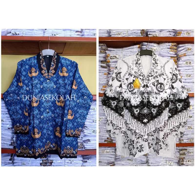 Baju Batik Korpri PGRI Terbaru Wanita Cewek Kusuma Bangsa PNS ASN Dinas Guru Lapis Furing Jumbo Big 