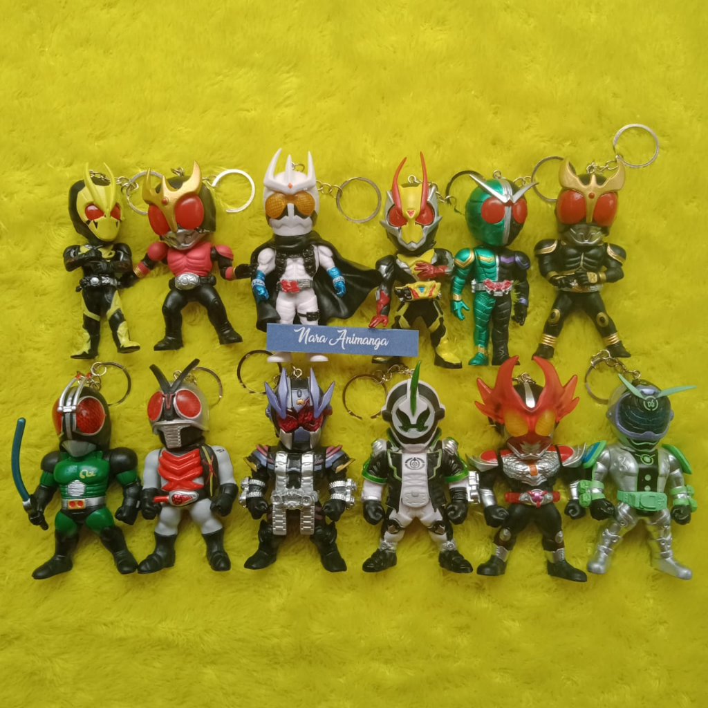 Nara Animanga Action Mini Figure Gantungan Kunci Motor Mobil Tokusatsu Kamen Rider Big Agito X Black