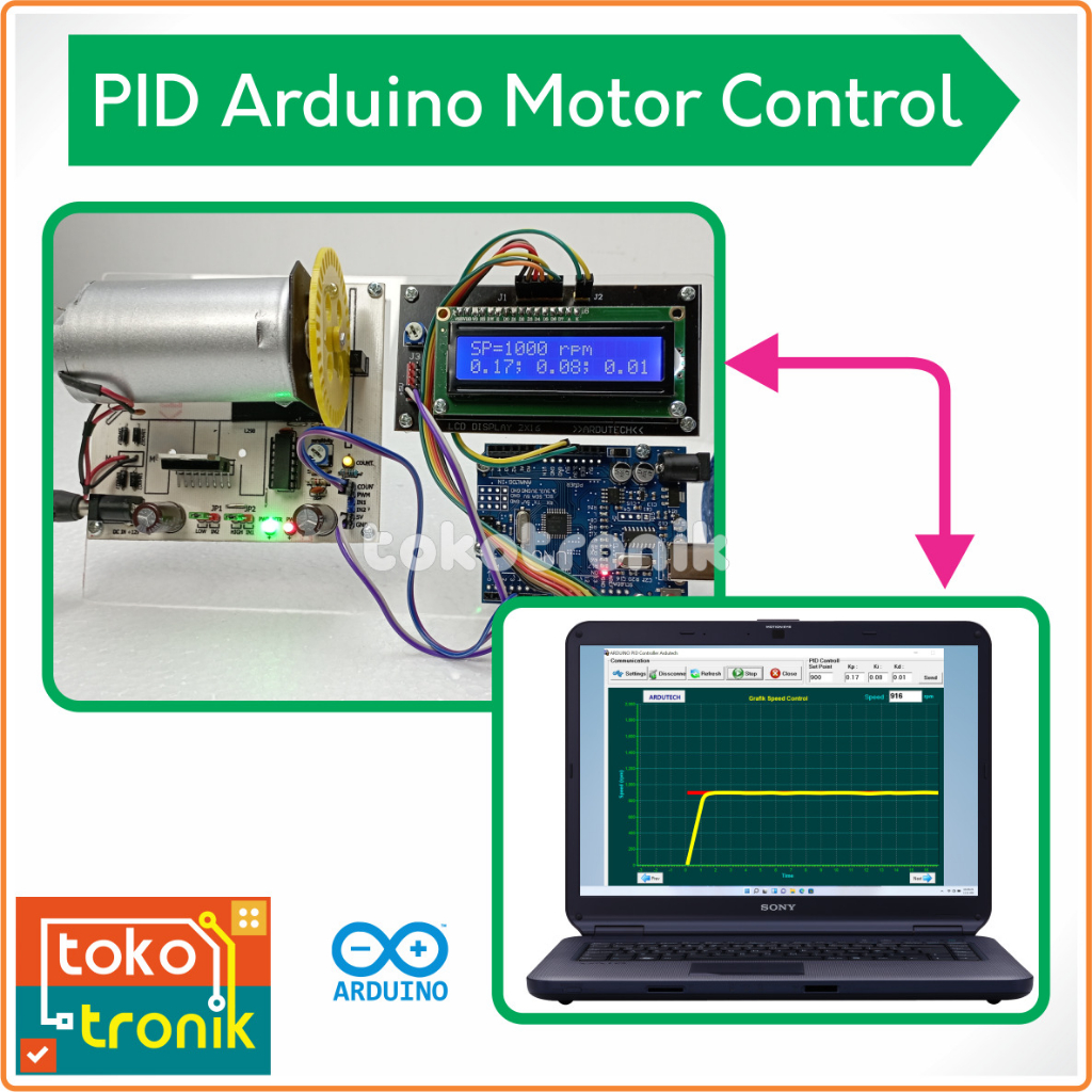 PID Arduino Kontrol Motor DC - Paket Lengkap Belajar Kontrol PID dg Arduino